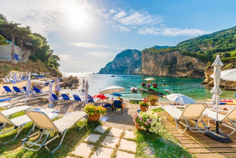Saranda: Corfu Town and Palaiokastritsa Day Trip with Cruise - Monastery views and the choice between beach and hill
