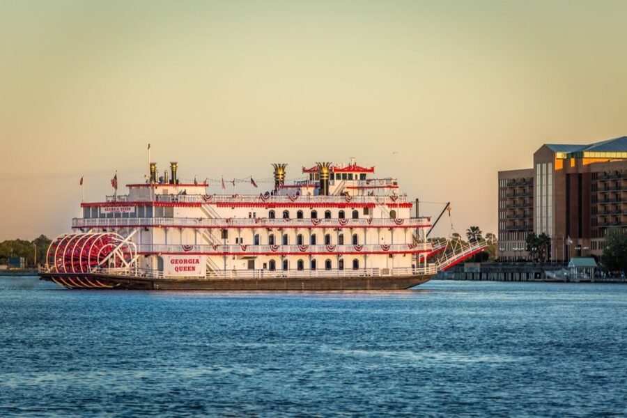 Savannah: Buffet Dinner Cruise with Live Entertainment - Savannah from the upper deck