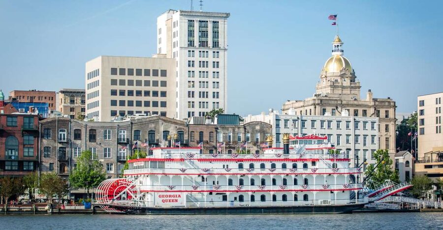 Savannah: Riverboat Narrated Harbor Sightseeing Cruise - From 9 East River Street to the dock