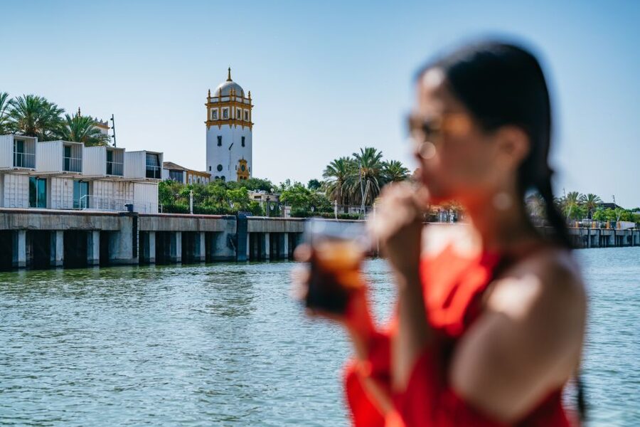Seville: 1-Hour Guadalquivir River Sightseeing Eco Cruise - Old towers beside newer Seville