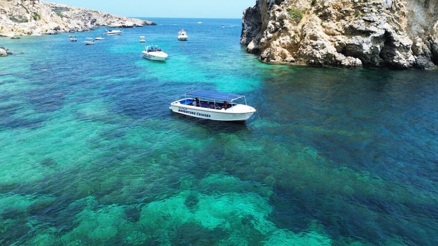 Sliema: Boat Trip to Comino Blue Lagoon, Gozo, and Caves - Ħalfa Rock in Gozo