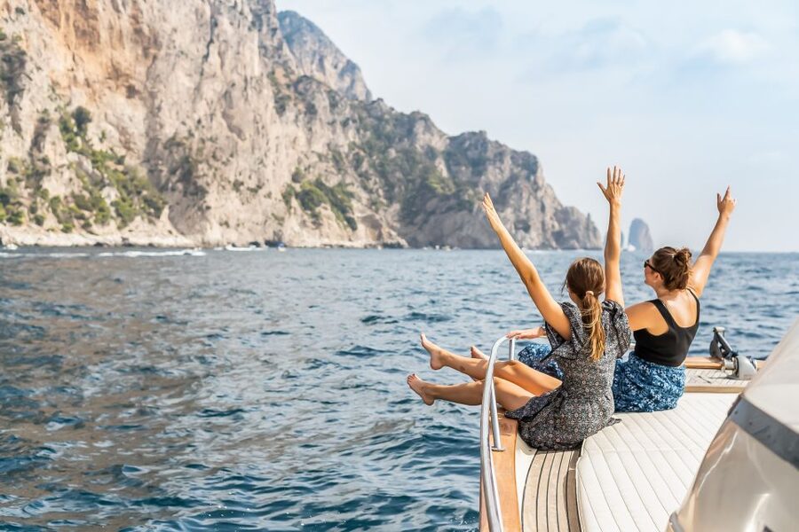 Sorrento: Exclusive Capri Boat Tour and Optional Blue Grotto - Swimming and snorkeling in the Tyrrhenian Sea