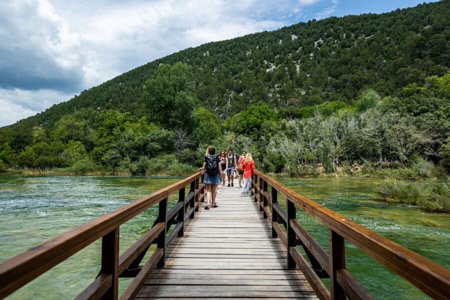Split: Krka National Park Day Trip with Boat Ride & Swimming - Arriving at Krka National Park