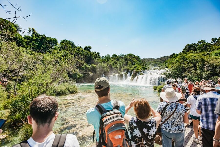 Split: Krka Waterfalls Trip with Boat Cruise and Swimming - Walking around Skradinski Buk