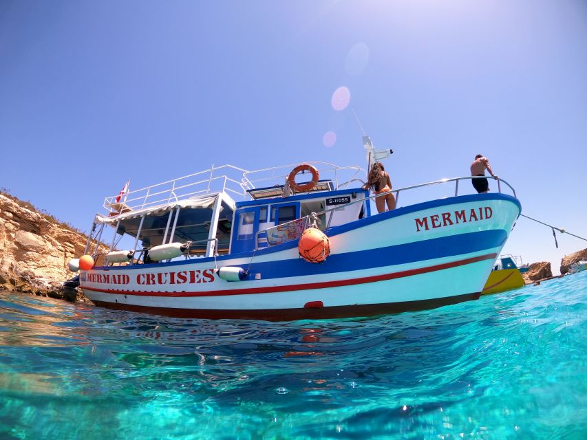 St Paul's Bay: Comino, Blue Lagoon, Gozo, & Caves Boat Tour - Blue Lagoon: beautiful water, limited time
