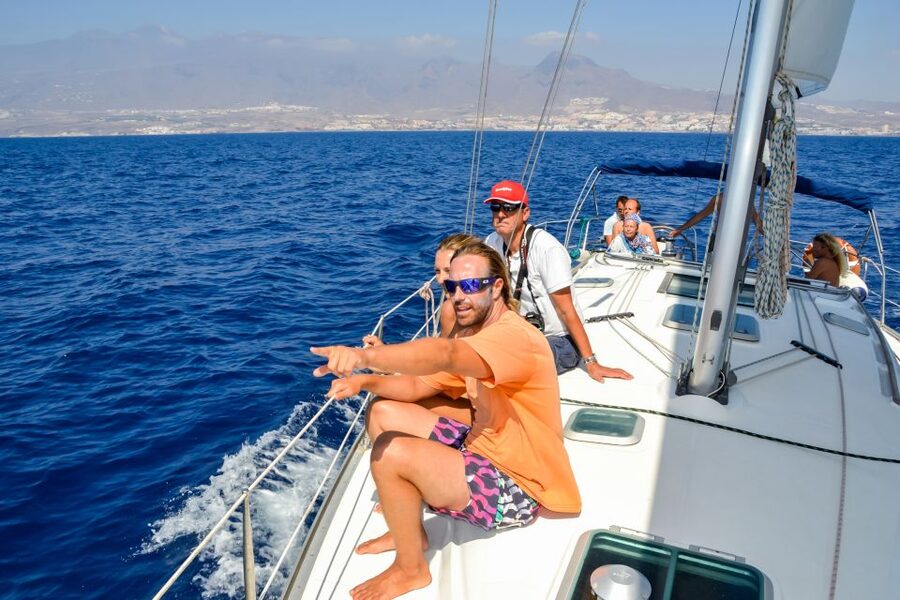 Tenerife: Sailboat Tour Whale Watching Food and Snorkeling - Lunch, cake, and a glass of cava