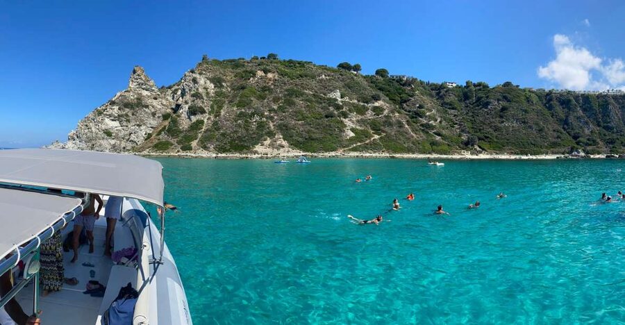 Tropea: Capo Vaticano Boat Trip with Snorkeling & Drink - The Blue Grotto and the first look below the surface