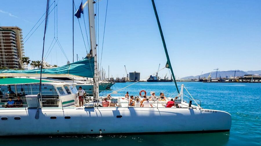 Valencia: Sailing Catamaran with Swimming & Optional DJ - Leaving Valencia by catamaran