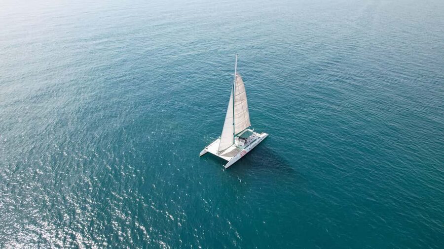 Valencia: Sailing Catamaran with Swimming & Optional DJ - The swim stop near Valencia’s coast