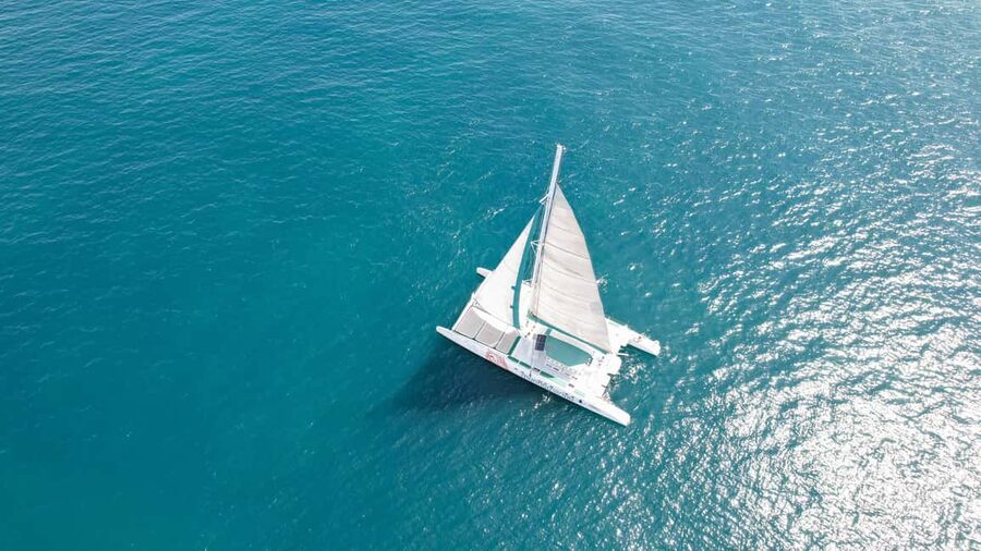 Valencia: Sailing Catamaran with Swimming & Optional DJ - Sun nets, sea air, and Valencia views