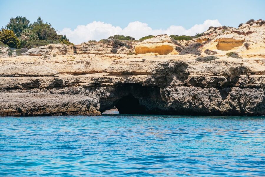 Vilamoura: Benagil Cave Boat Tour with Entry&Dolphin search - The dolphin search on the way back